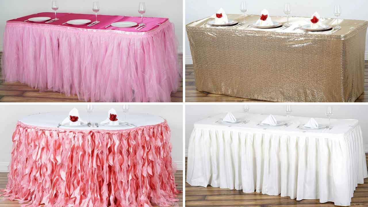 Table Skirts and Clips Sizing Guide