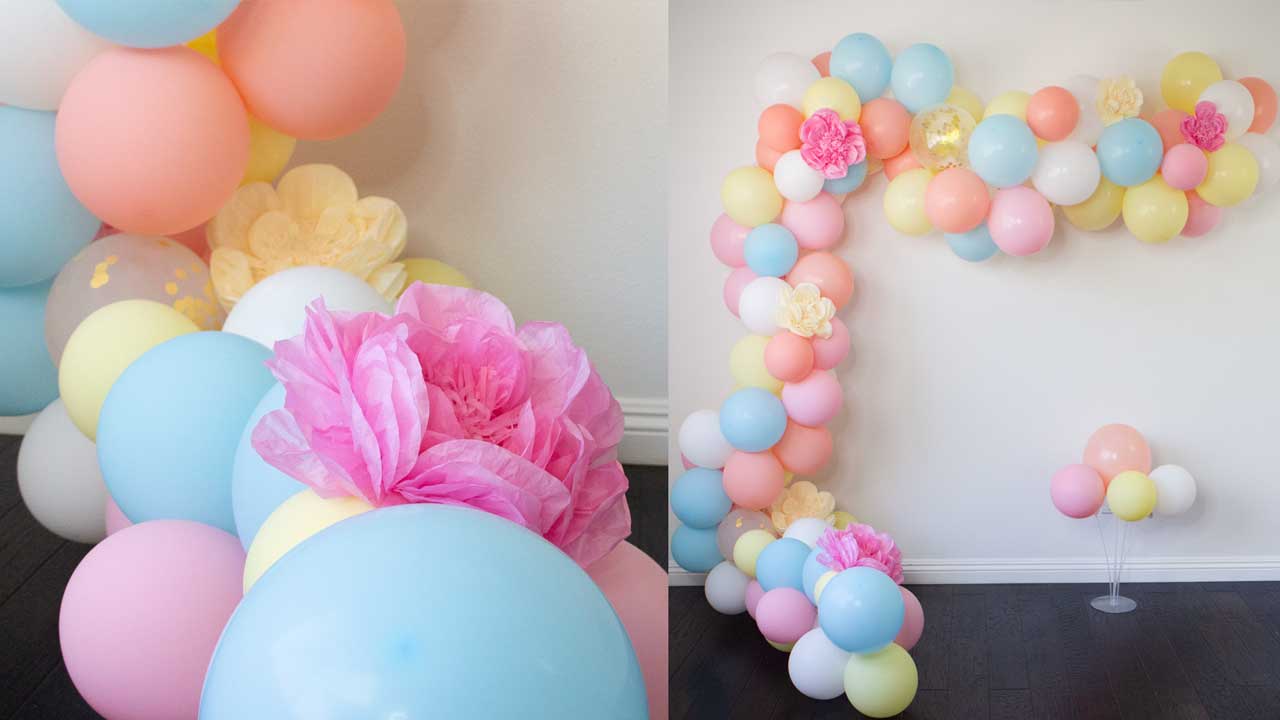 Make your own flower-shaped balloons! Here's the super simple tutorial