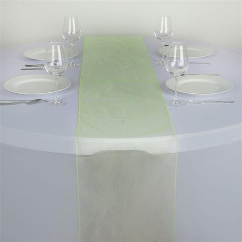 Apple Green Organza Table Runner