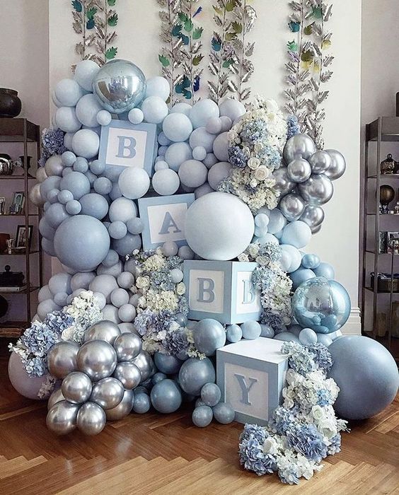 Dusty Blue Baby Shower Decorations | Decorations for Weddings by BalsaCircle.com Dusty Blue Baby Shower Decorations | Decorations for Weddings by BalsaCircle.com