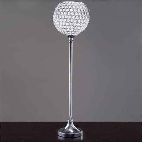Silver 37" tall Faux Crystal Beaded Wedding Centerpiece