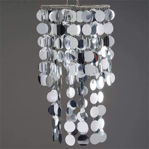 Silver 18" long Shiny Chandelier