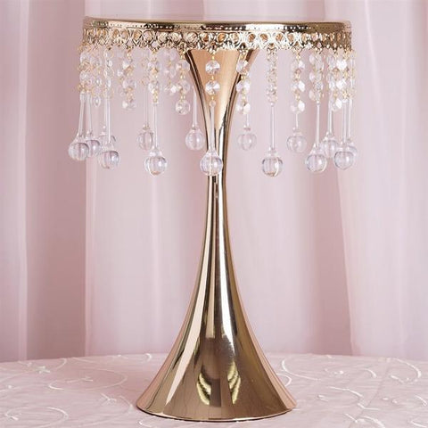 Gold 17" tall Centerpiece Pedestal Cake Stand