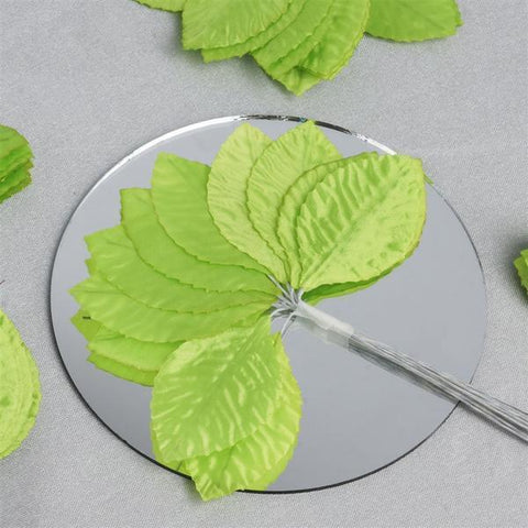 144 Silk Apple Green Craft Leaves