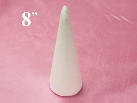 8" White Foam Cones