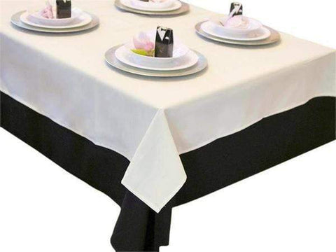 70" x 70" Ivory Square Premium Quality Polyester Wedding Tablecloth Table Linens
