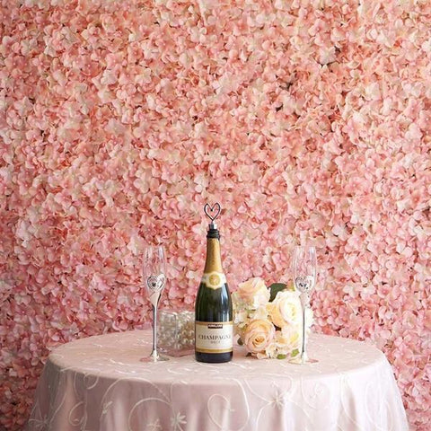 4 pcs Blush Silk Hydrangea Flowers Wall Backdrop Panels