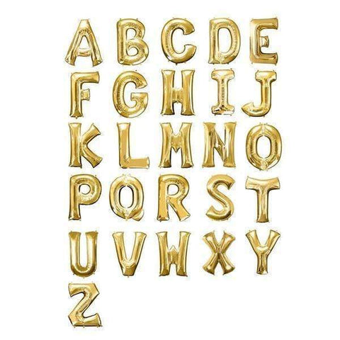 Gold 40 in tall Mylar Foil Balloon