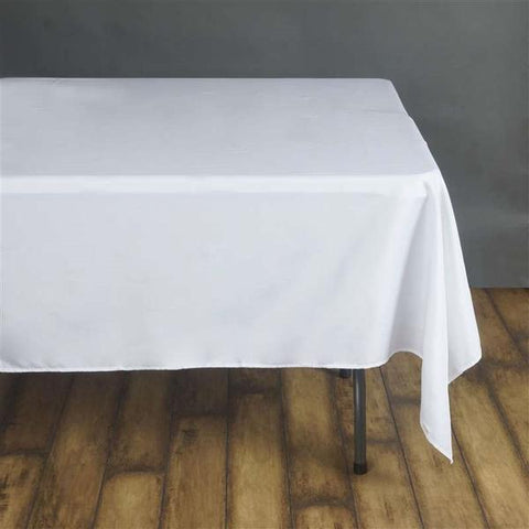 70 x70 inch White Square Polyester Tablecloth