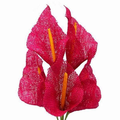 Burlap Large Calla Lilies Flowers
