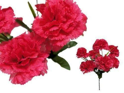 84 Fuchsia Large Silk Carnations Flowers
