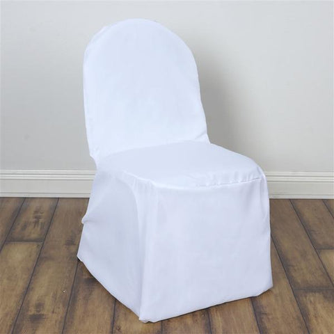 White Polyester Banquet Chair Cover