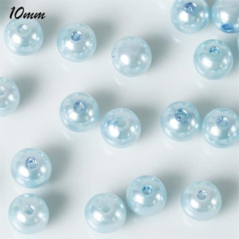10 mm wide Loose Beads Faux Pearls