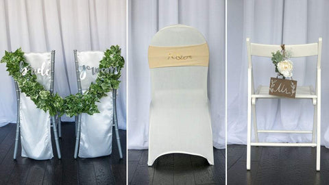 Bride and Groom Chair Signs