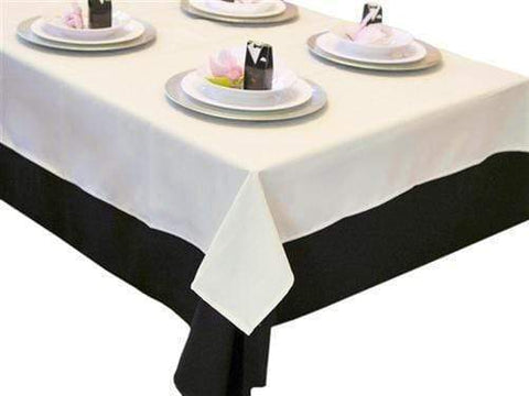 54" x 54" Ivory Square Polyester Wedding Tablecloth