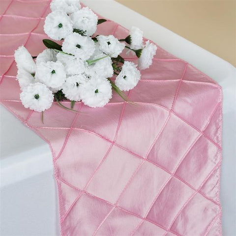 Pink Pintuck Table Runner