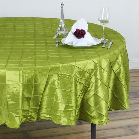 90" Round Tablecloth Pintuck - Sage Green