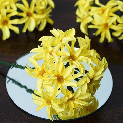 Yellow Mini Paper Lilies Craft Flowers