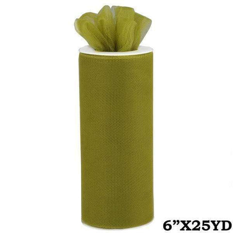 6 inch x 75 feet Willow Green Wedding Tulle Roll