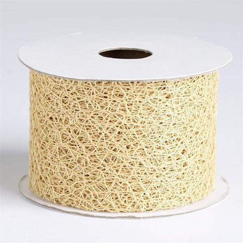 2.5 inch x 10 yards Gold Mesh Ribbon with Sequins