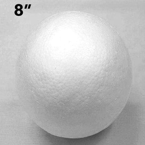  8" White Foam Balls
