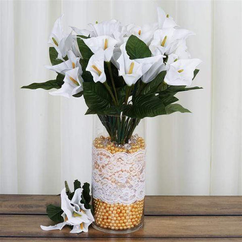 84 Calla Lily Silk Flowers - White