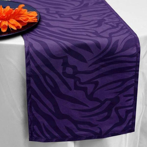 Purple Zebra Safari Animal Print Table Runner