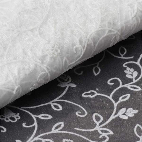 54" x 10 yards White Embossed Sheer Organza Fabric Bolt