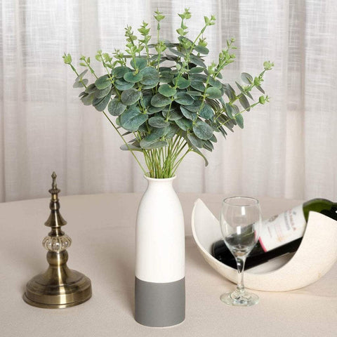2 pcs 19" tall Eucalyptus Artificial Greenery Bushes