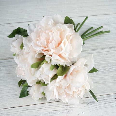 2 11 inch tall Silk Artificial Peony Flowers Bouquets