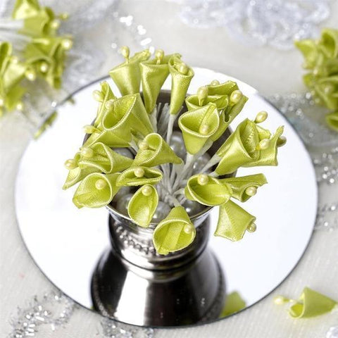 144 Apple Green Beaded Mini Calla Lilies Craft Flowers