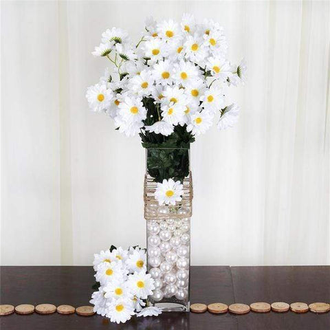 88 pcs White Silk Daisy Flowers
