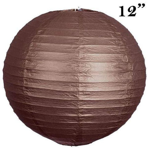 12 inch Chocolate Brown Paper Lantern