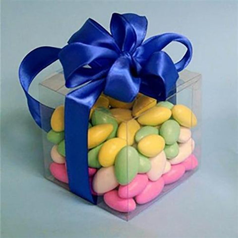 25 3"x3" Clear Wedding Favor Tuck-in Boxes