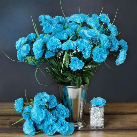  Mini Silk Carnations Flowers