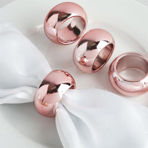4 Blush Acrylic Napkin Rings