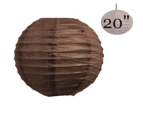 20 inch Chocolate Brown Paper Lanterns