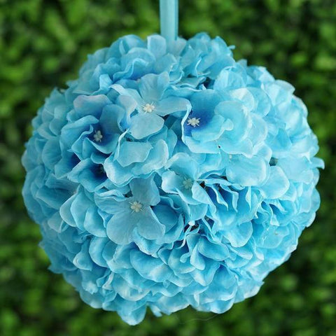 7 inch Turquoise Hydrangea Kissing Flower Balls Create the perfect moo