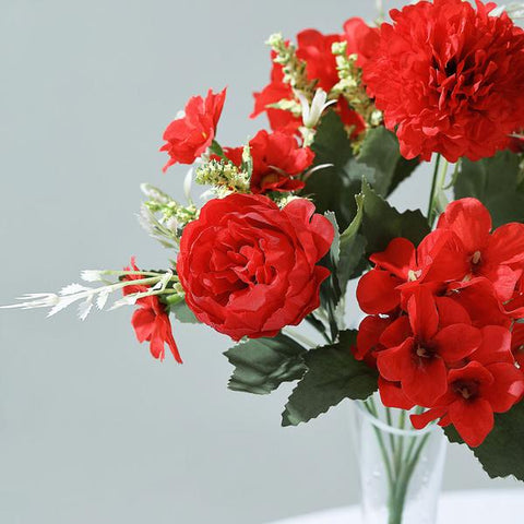 2 12 in tall Assorted Silk Artificial Flowers Bouquets