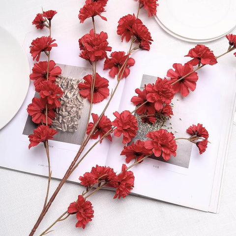 42 in Long Stem Silk Carnation Artificial Flowers Sprays