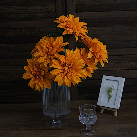 2 pcs 20 in tall Silk Dahlia Bushes Artificial Flowers