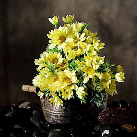 4 11 in tall Daisy Bushes Silk Artificial Flowers