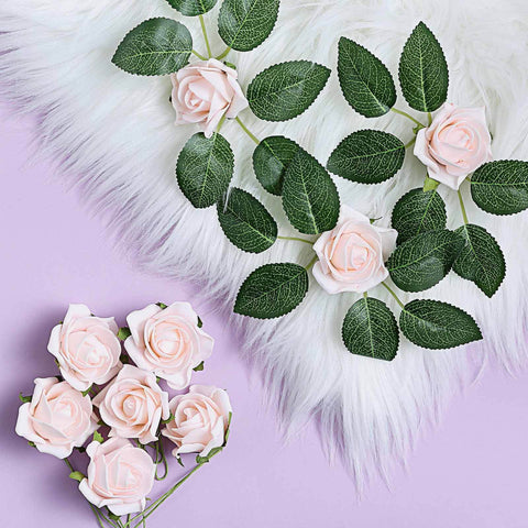 24 2 in Artificial Mini Foam Roses Flower Stems