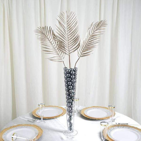 2 pcs 31" tall Glittered Leaves Sprays Stems