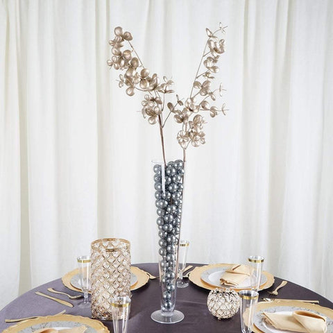 2 pcs 32" tall Glittered Leaves Sprays Stems