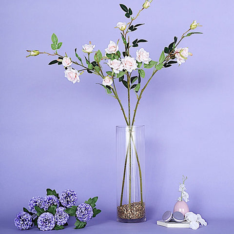 2 pcs 38 in long Single Stem Silk Roses Bouquets