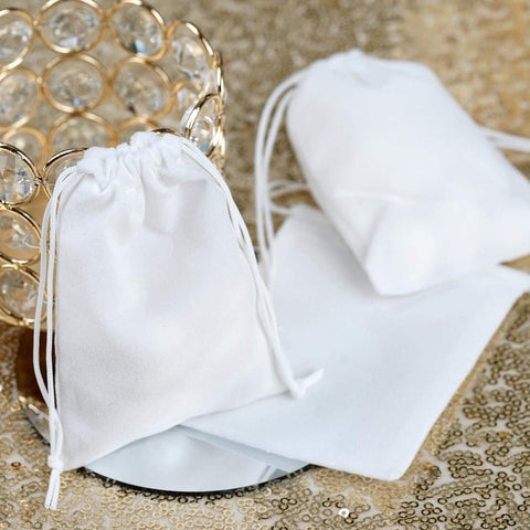 25 Soft Velvet Favor Bags with Pull String