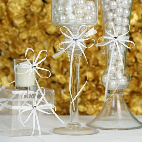 4 pcs Bows Wedding Favors and Candles