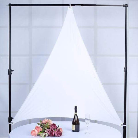  White Spandex Wall Patio Triangle Sail Cover with Grommets