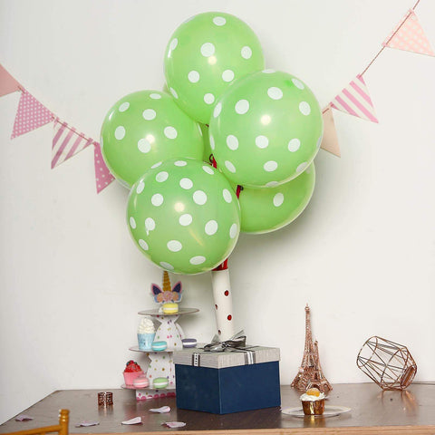 25 pcs 12" Polka Dots Latex Helium Air Balloons